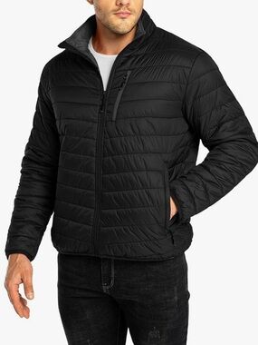 Men's Black Packable Puffer Jacket 33,000 feet